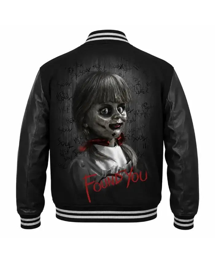 Annabelle Black Letterman Black Jacket 