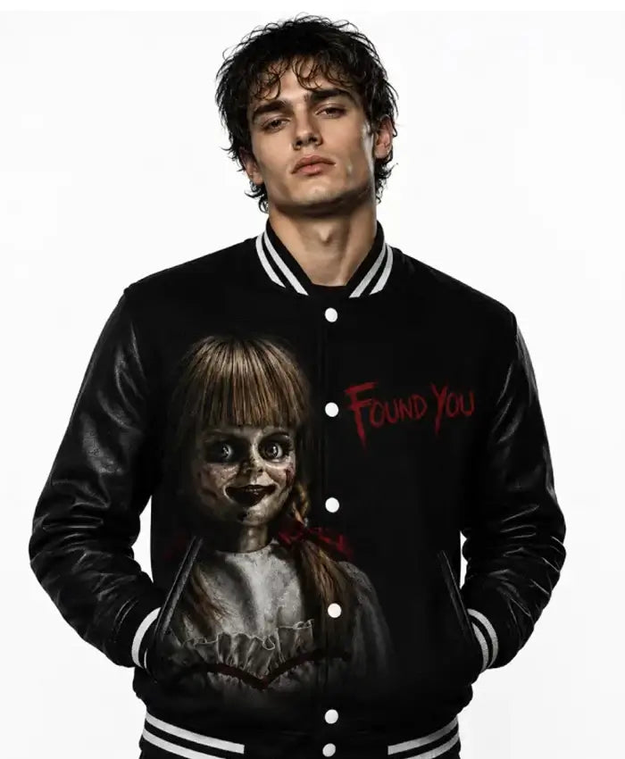 Annabelle Black Letterman Jacket | Halloween Edition