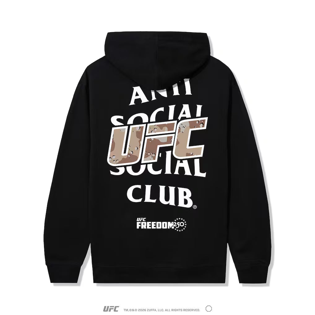 Anti Social Club x UFC Freedom 250 Black Hoodie