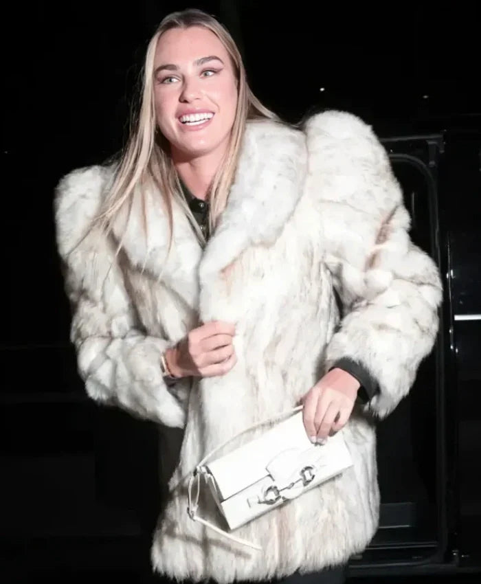 Aryna Sabalenka Milan Afterparty Fur Jacket