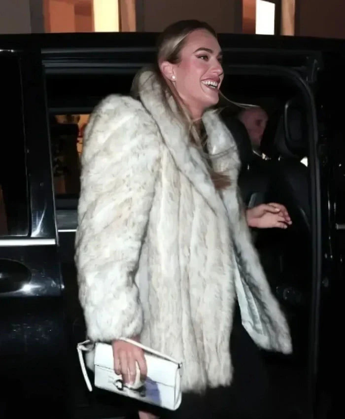 Aryna Sabalenka Milan Fashion Week Afterparty Fur Jacket