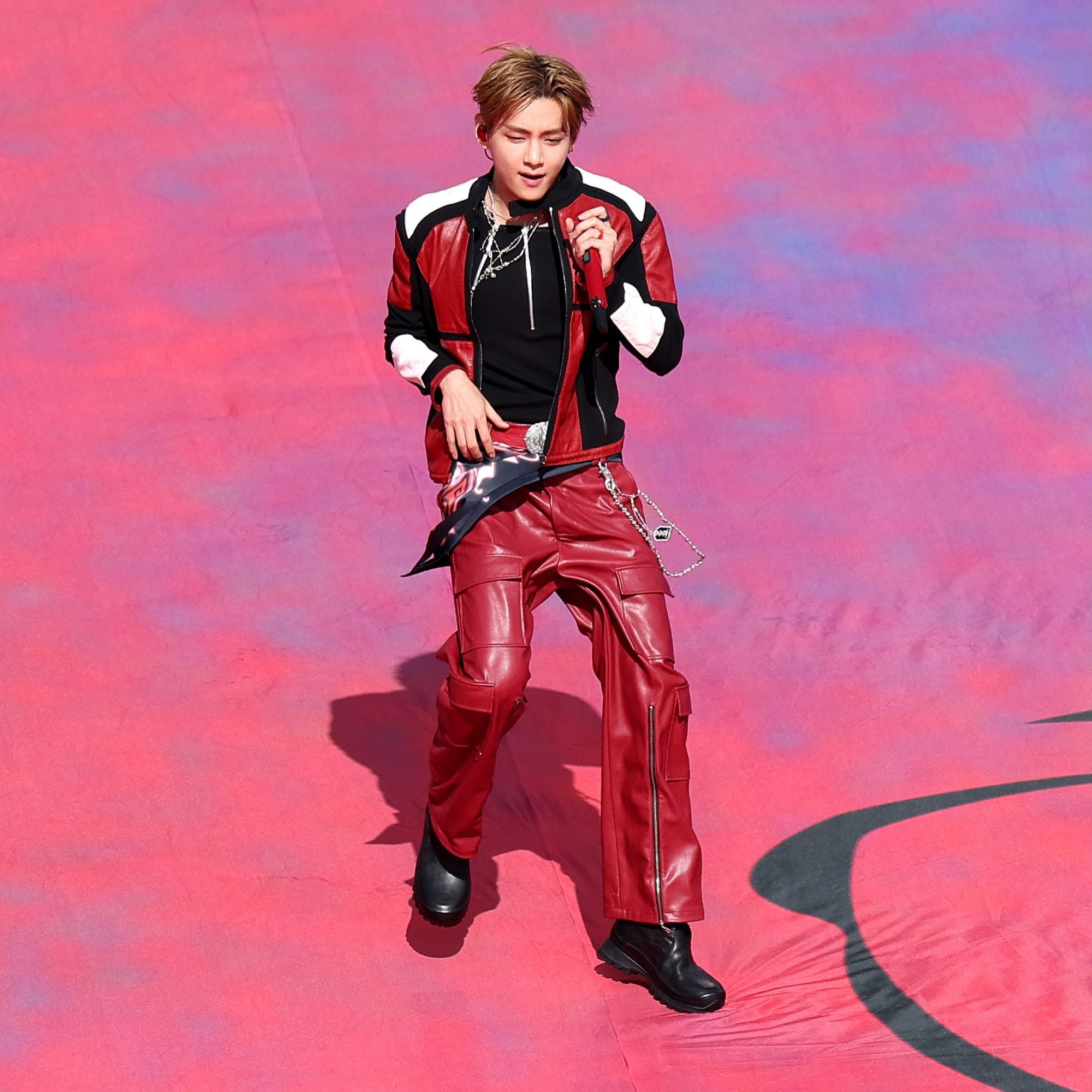 BTS World Cup Final 2026 Red Black White Jacket