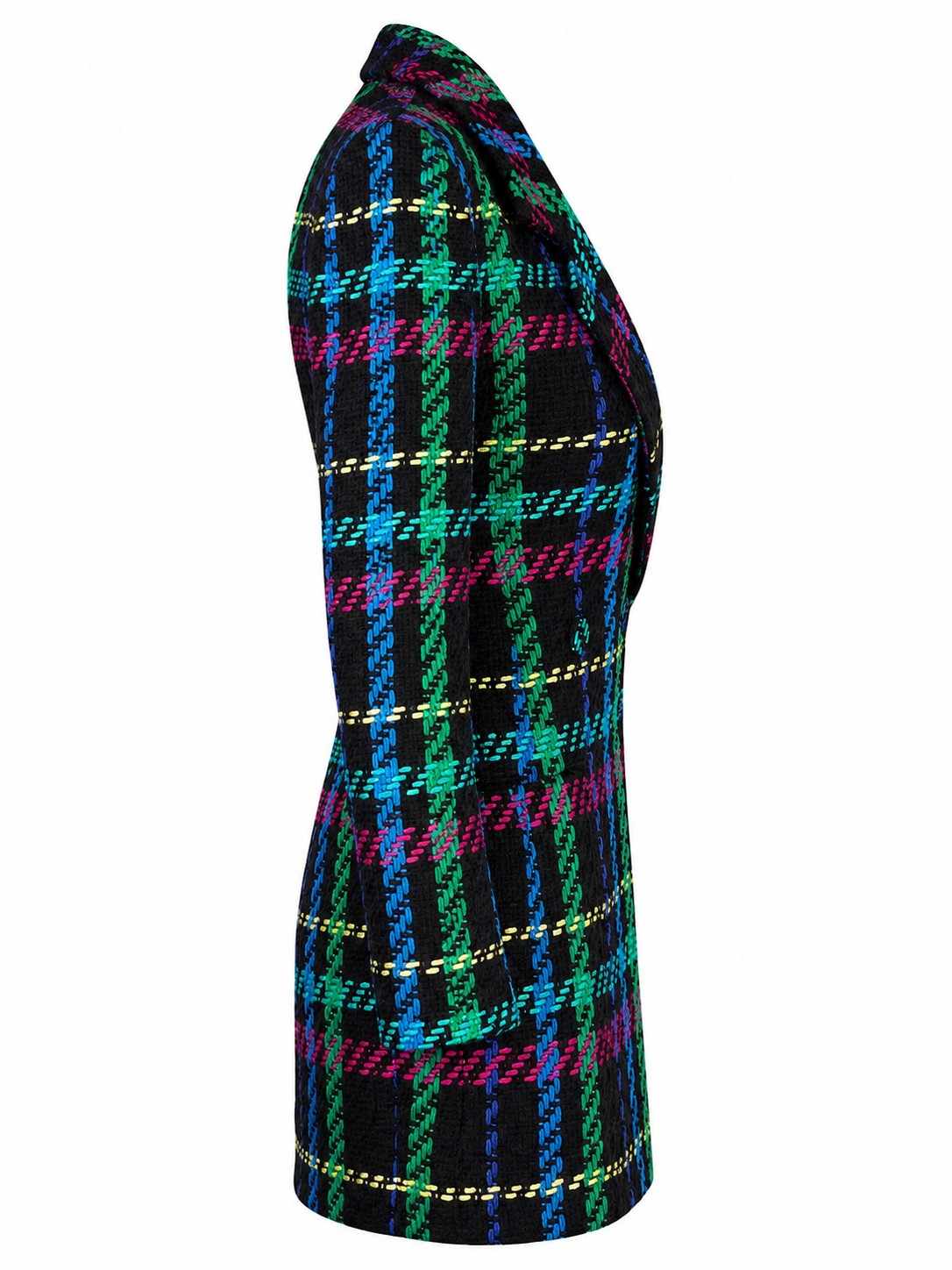Becki Newton The Lincoln Lawyer Season 3 Lorna Crane Multicolor Plaid Jacket Dress