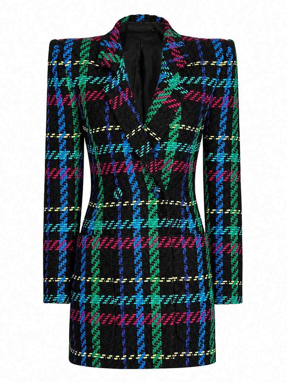 Becki Newton The Lincoln Lawyer Season 3 Lorna Crane Multicolor Plaid Jacket Dress