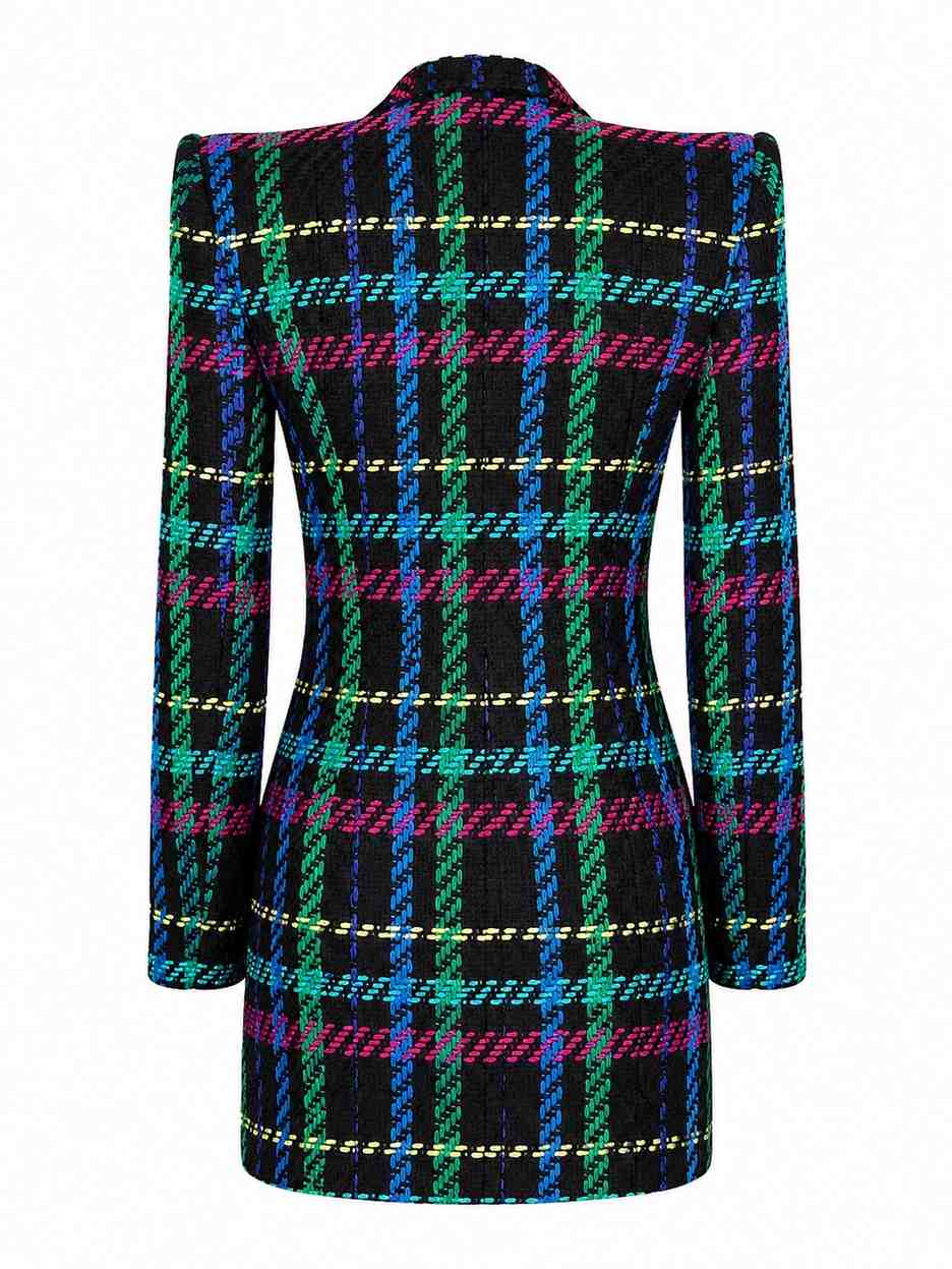 Becki Newton The Lincoln Lawyer Season 3 Lorna Crane Multicolor Plaid Jacket Dress