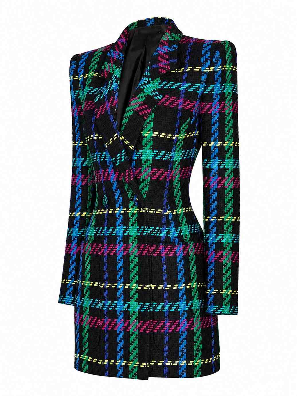 Becki Newton The Lincoln Lawyer Season 3 Lorna Crane Multicolor Plaid Jacket Dress
