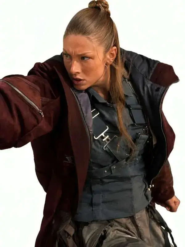 Blade Runner 2099 Hunter Schafer Burgundy Jacket For Men & Women