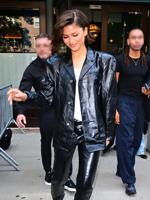 Buy Zendaya NYC 2026 Leather Blazer USA 2026
