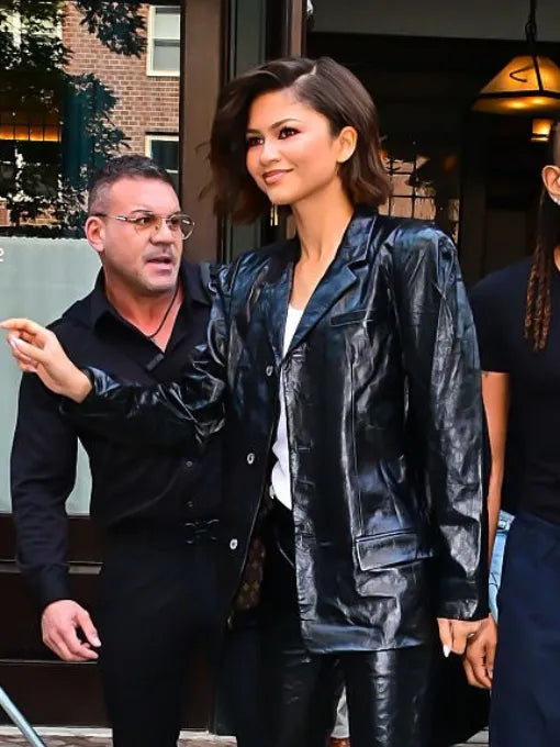 Buy Zendaya NYC 2026 Leather Blazer USA 2026