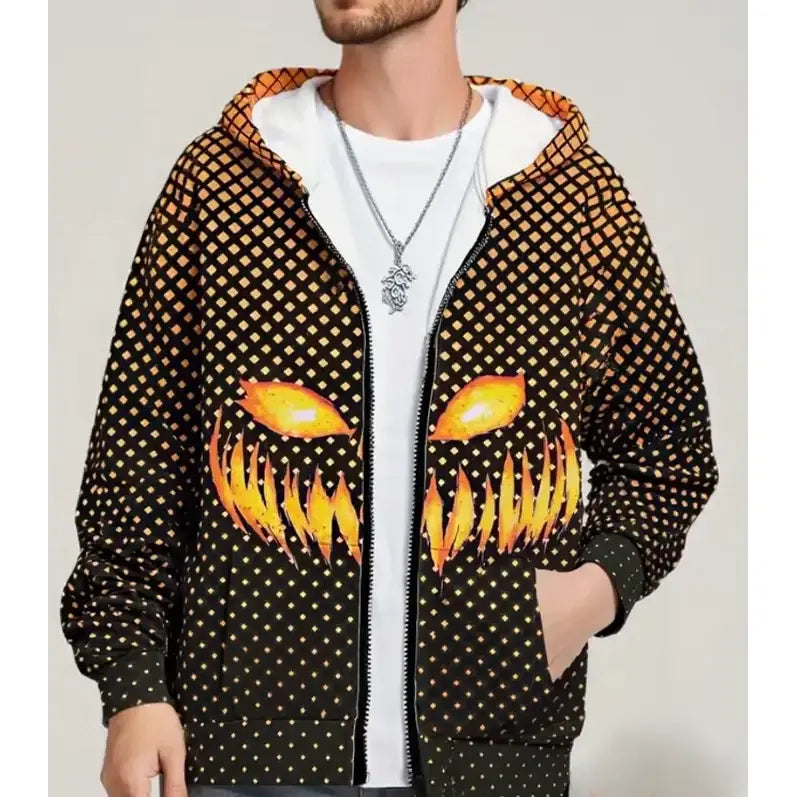 Buy Halloween Evil Pumpkin Face Jacket USA