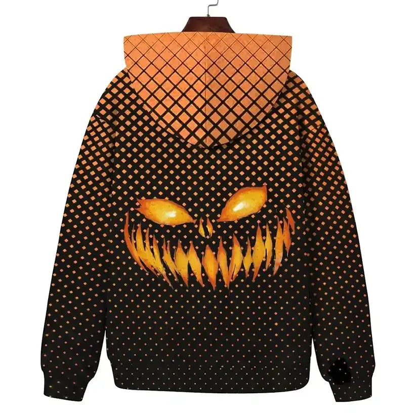 Buy Orange Halloween Hoodie Jacket USA