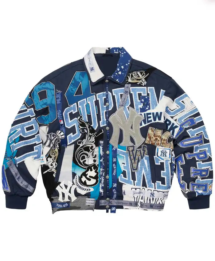 Buy Supreme x Jeff Hamilton NY Yankees Varsity Jacket