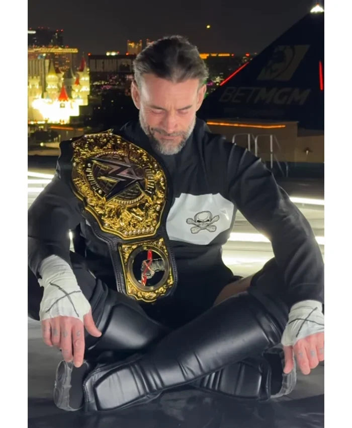 CM Punk WWE Miseria Cantare 2026 Black Jacket