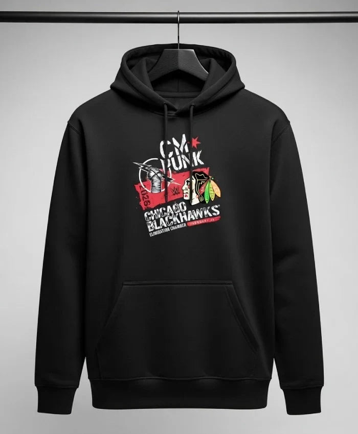 Chicago Blackhawks x CM Punk WWE Limited Edition Hoodie