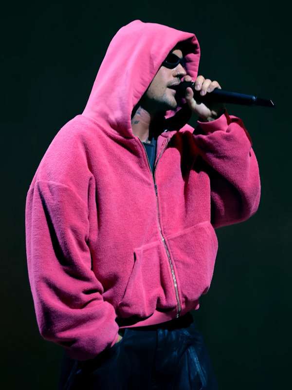 Coachella Justin Bieber Pink Hoodie