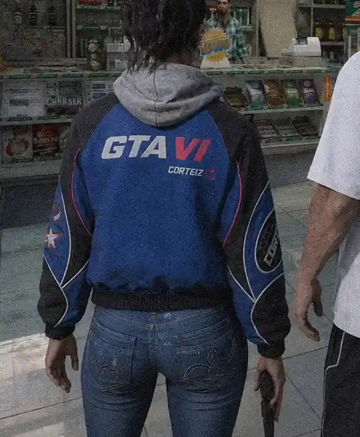 Corteiz x GTA VI Blue Racing Zip-Up Jacket
