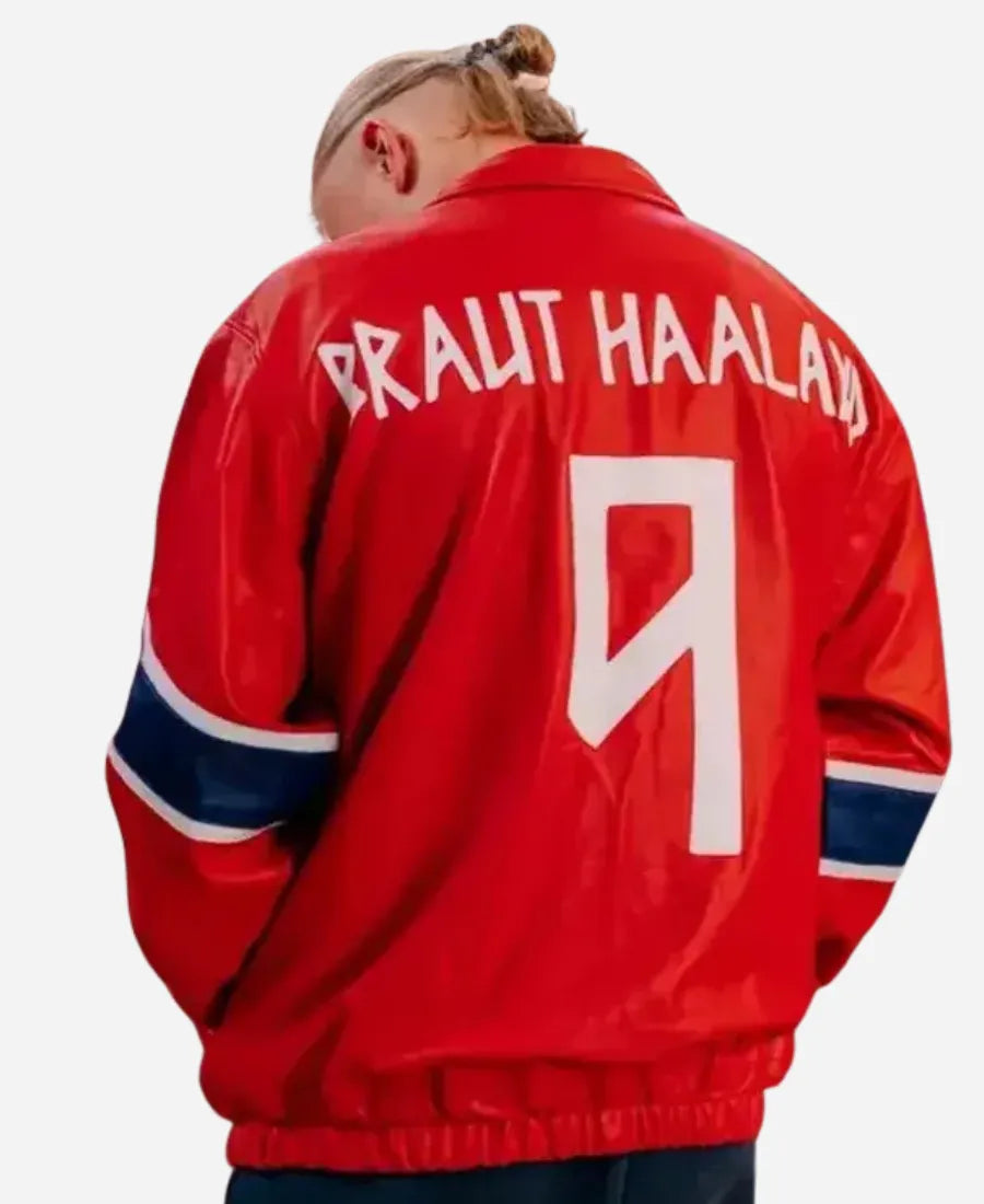 Erling Haaland Norway Red Zipp Jacket