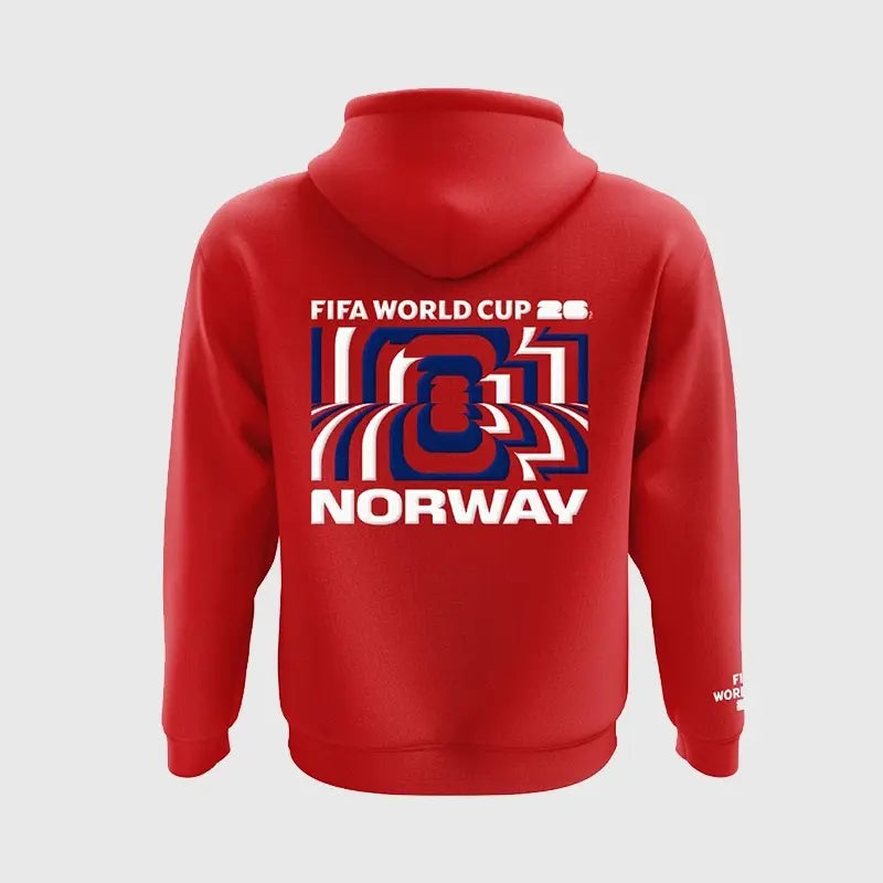 FIFA World Cup 2026 Norway Red Puff Hoodie