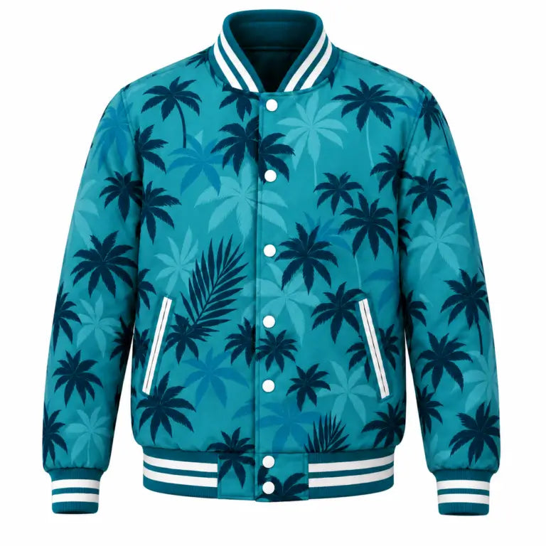 GTA  Palm Tree Print Bomber Jacket