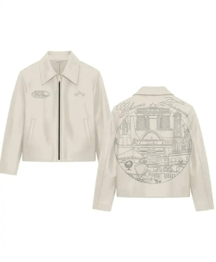 Ghana Forever Leather Zip Jacket