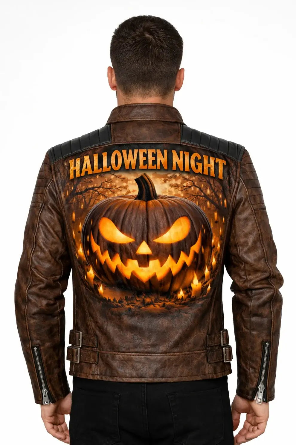 Halloween Night Leather Jacket