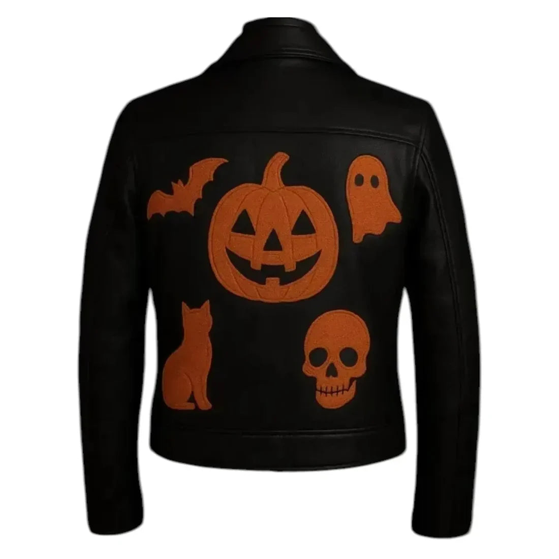 Halloween Pumpkin Leather Jacket