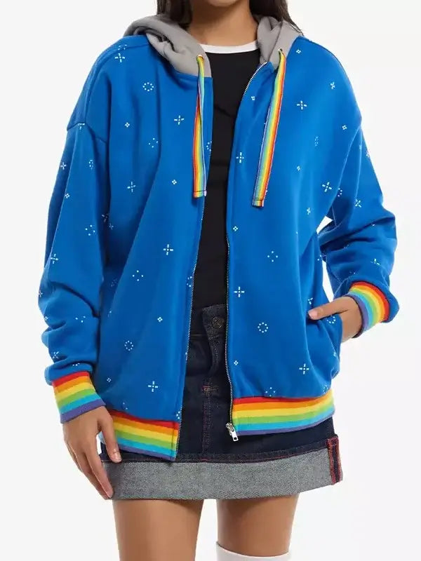 Hot Topic Nyan Blue Cat Hoodie For Men & Women