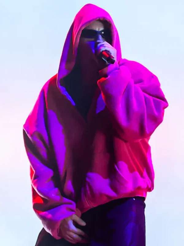 Coachella Justin Bieber Pink Hoodie