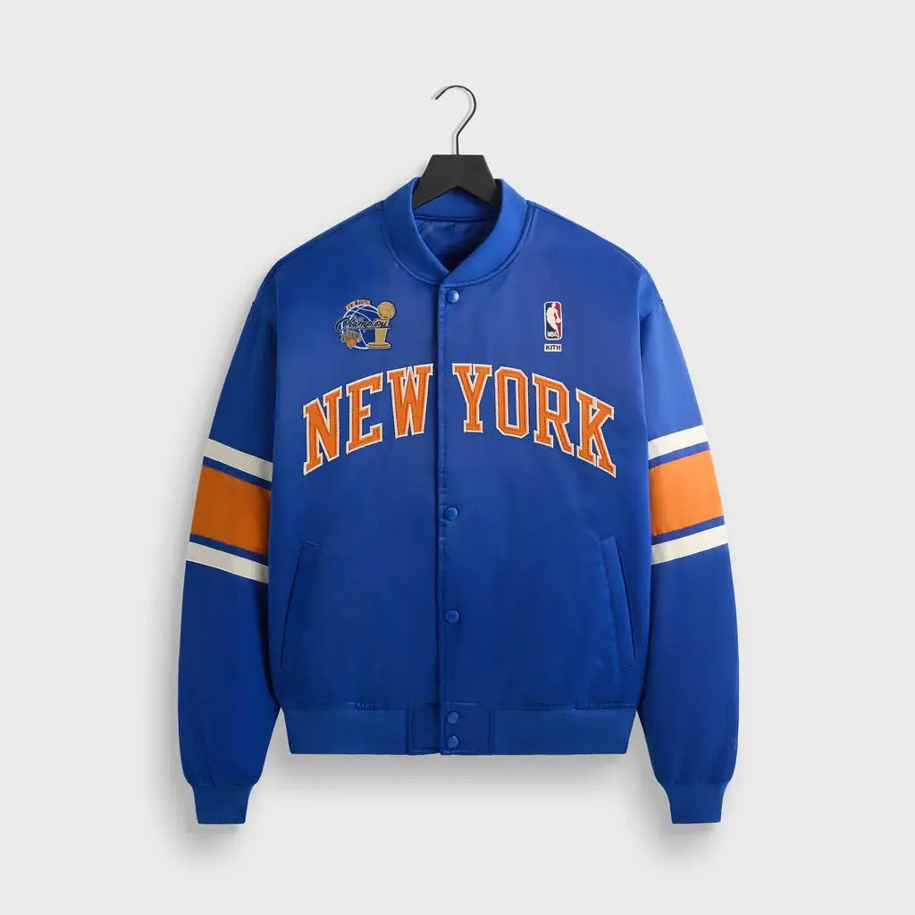 Kith New York Knicks 2026 Champions Blue Bomber Jacket