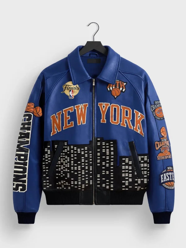 Kith New York Knicks 2026 Champions Blue Bomber Jacket