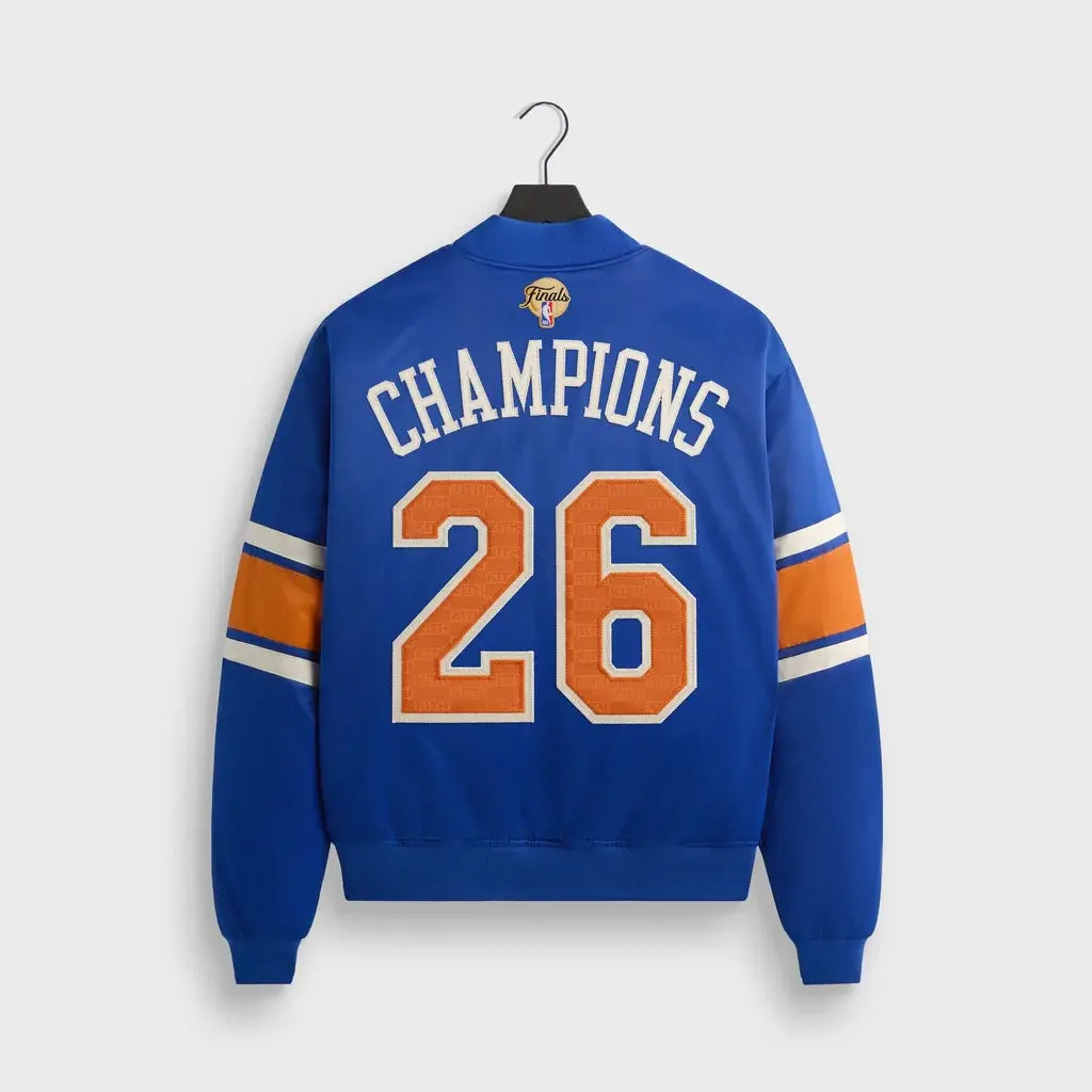 Kith New York Knicks 2026 Champions Blue Bomber Jacket