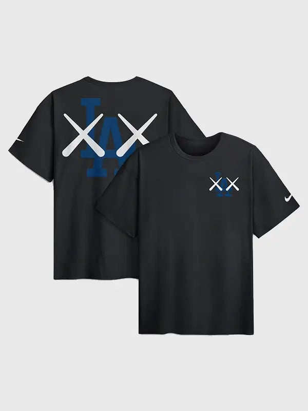 LA Dodgers x KAWS Elevated Max90 Black T-Shirt For Men & Women