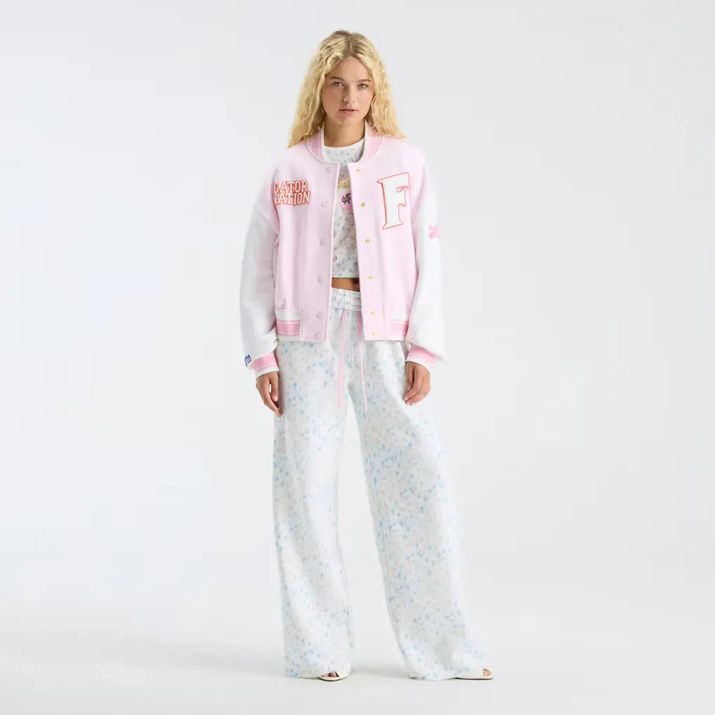 LoveShackFancy University of Florida Pink Varsity Jacket For Women