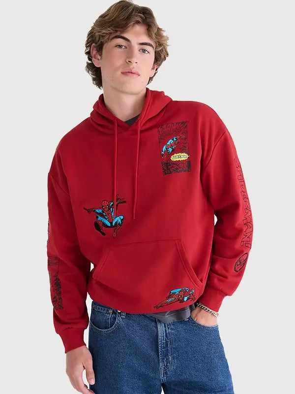 Marvel Aéropostale Spider-Man Comic Boxy Hoodie