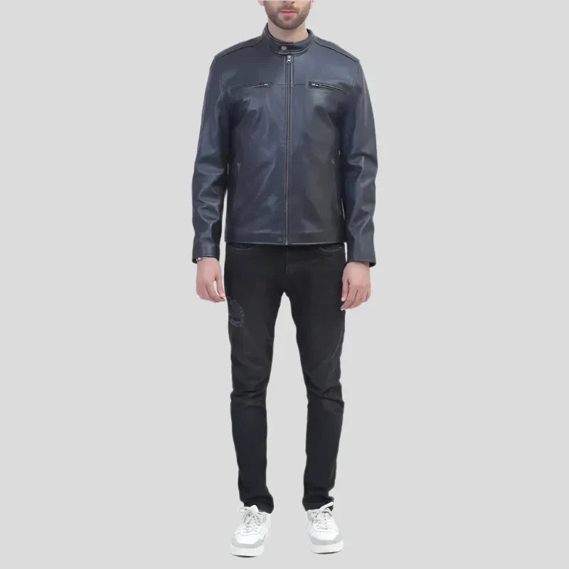 Men's Biker Leather Jacket
