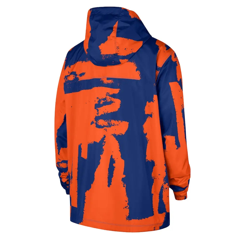New York Knicks Nike Courtside Club Hooded Blue & Orange Jacket