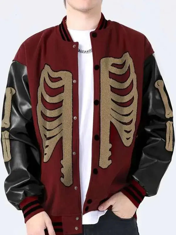 Skeleton Baseball Varsity Jacket