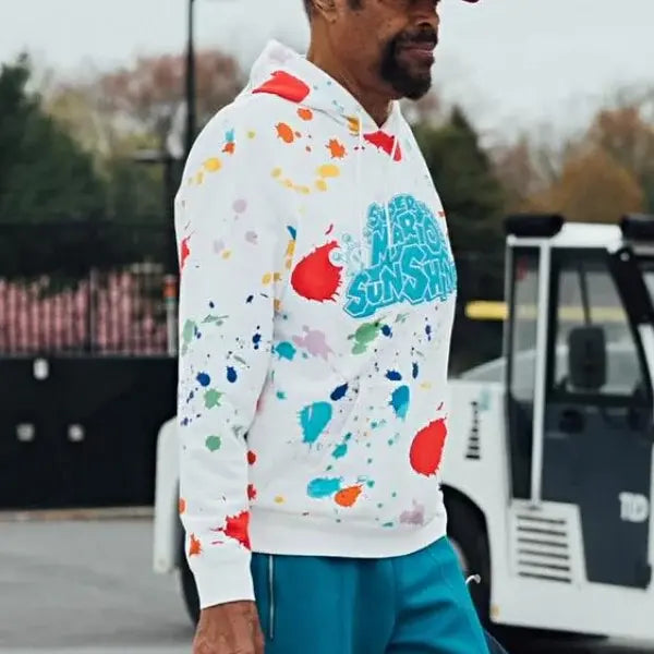 Super Mario Sunshine White Zip Hoodie
