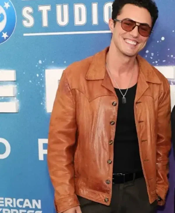 Supergirl World Premiere Darren Barnet Green Leather Jacket