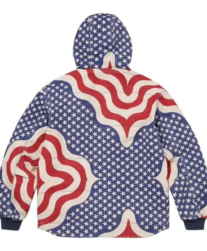 Supreme SS26 Flag Quilted Hooded Jacket