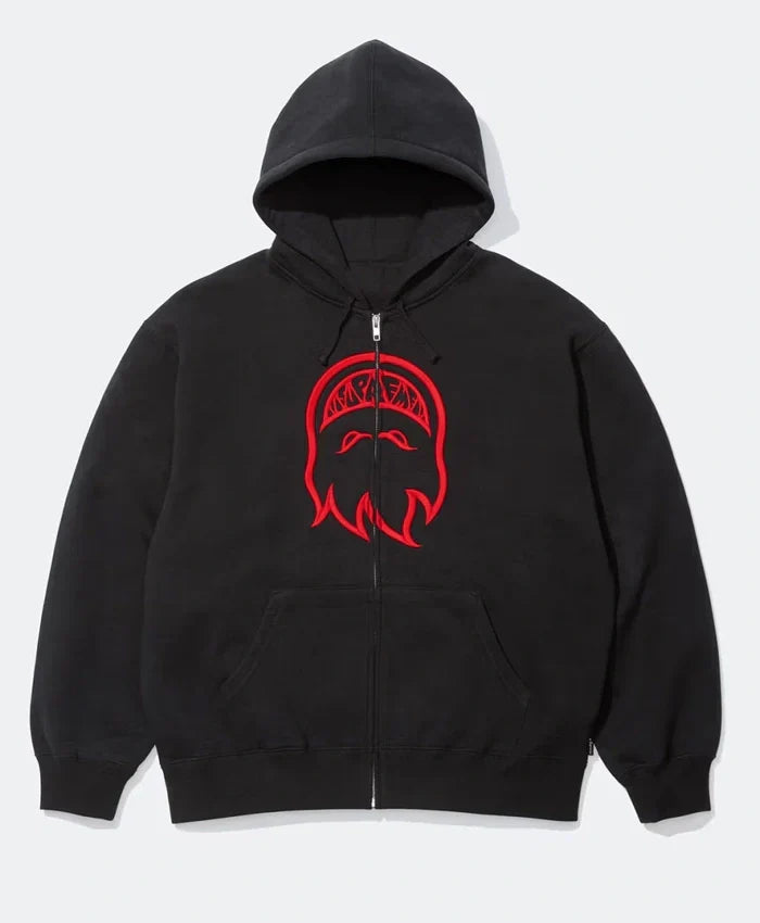 Supreme x Spitfire Zip-Up Hooded  Black Jacket