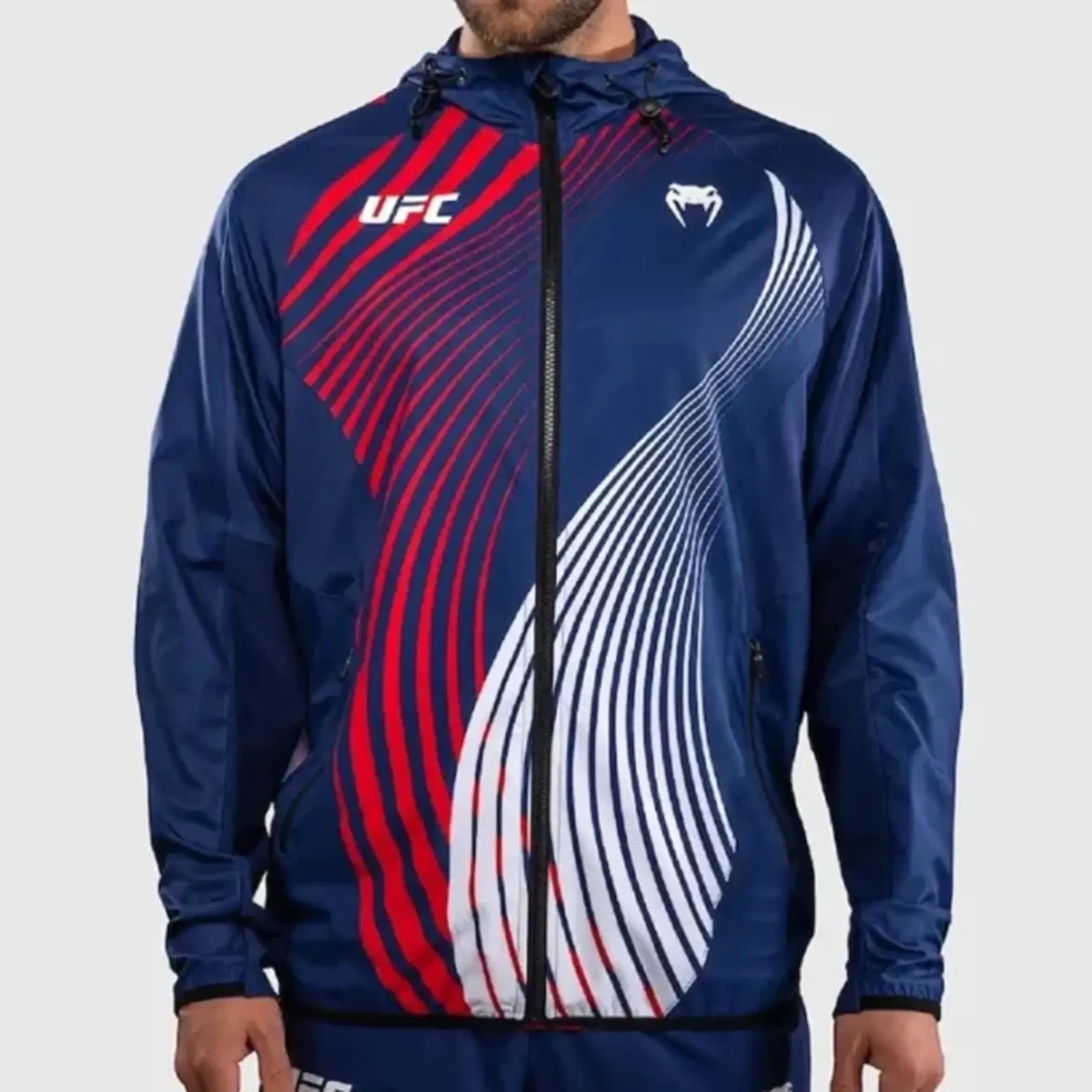 UFC Freedom 250 Venum Blue Full-Zip Hoodie