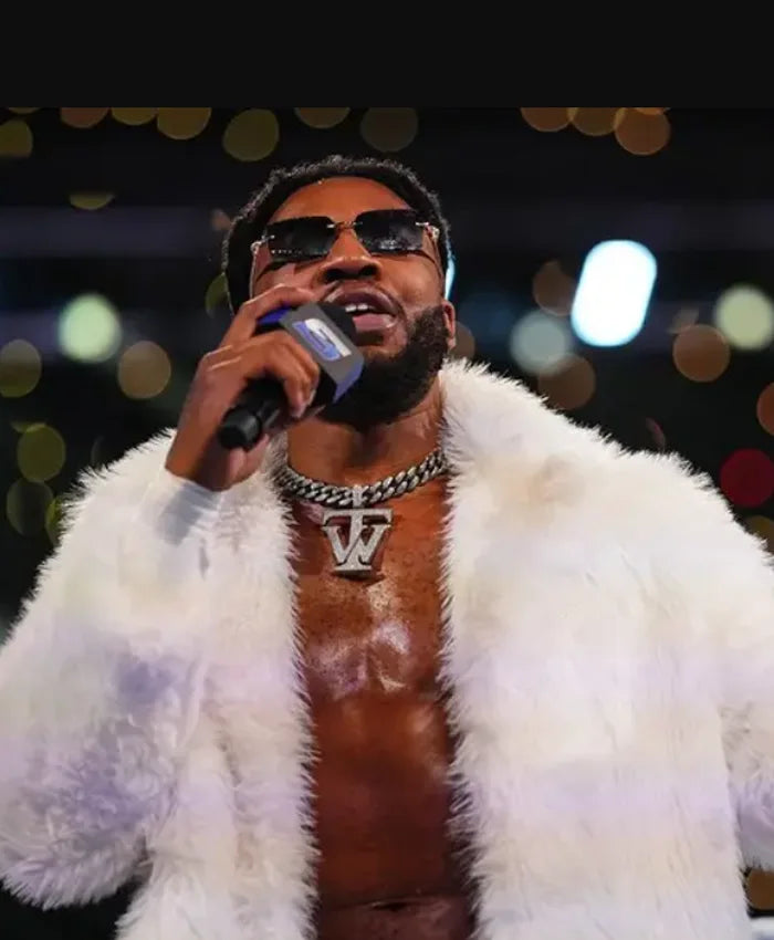 WWE WrestleMania 2026 Trick Williams White Fur Coat
