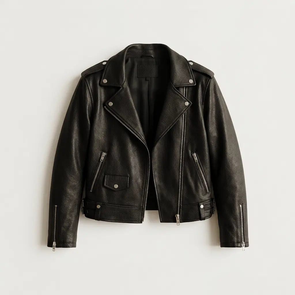 Willy Chavarria x Becky G UGG  Biker Leather Jacket For Women