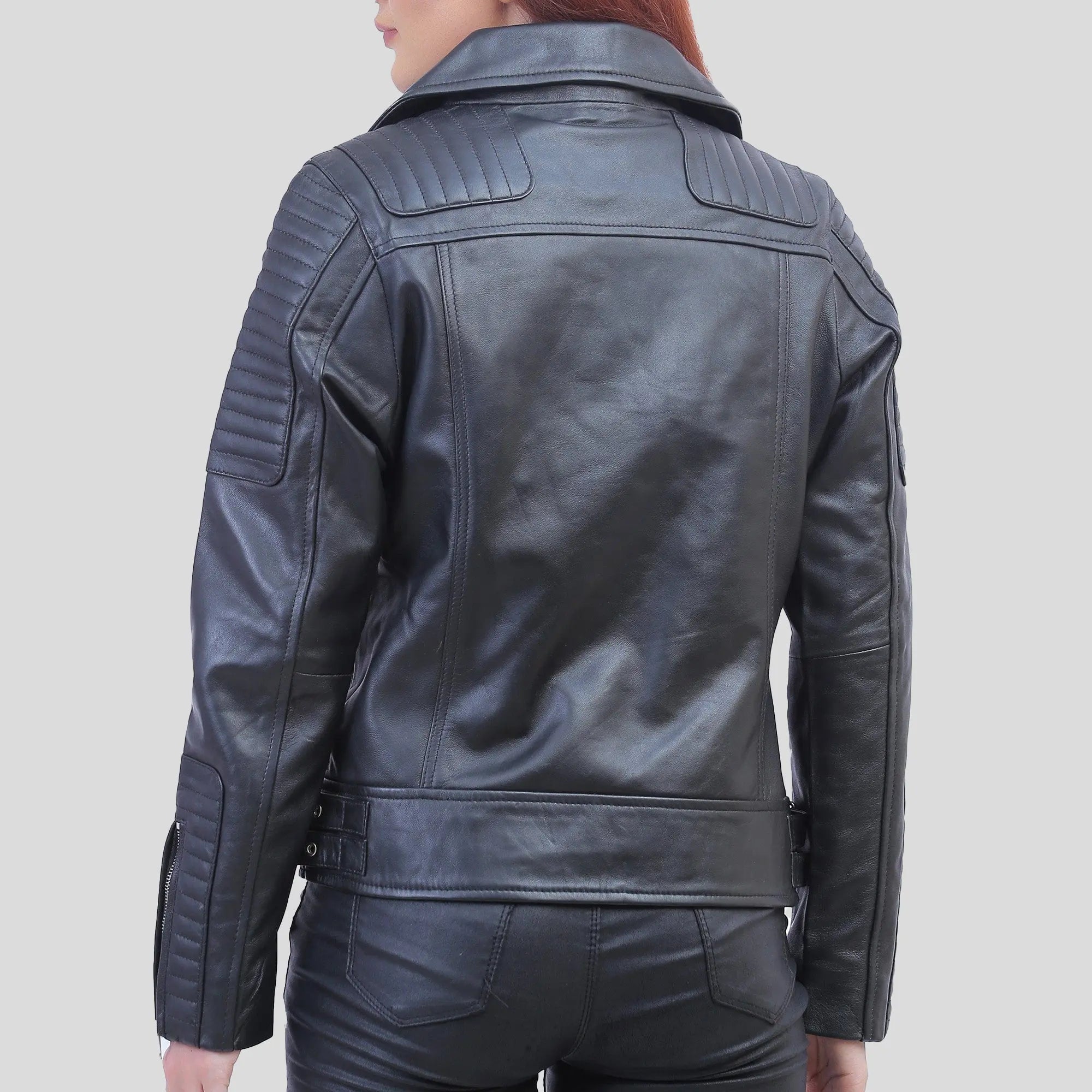 Womens Asymmetric Black Quilted Jacket
