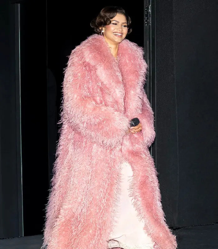 Zendaya The Drama Pink Fur Coat