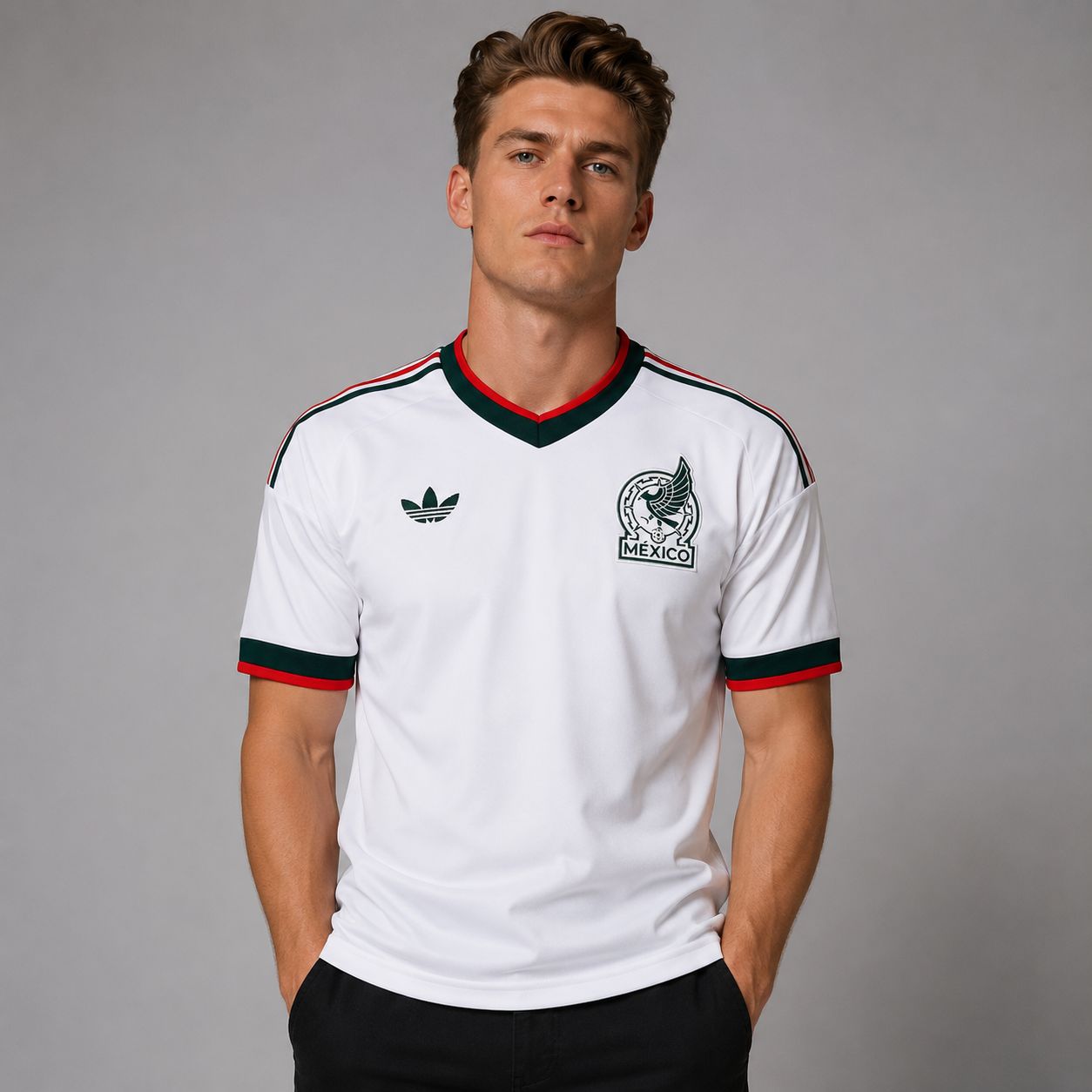 adidas Mexico 26 Away White Jersey Jacket USA 