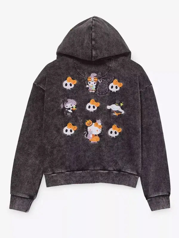 Halloween Hello Kitty and Friends Grey Hooded Jacket