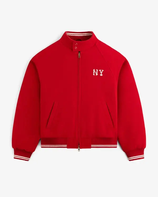 Aimé Leon Dore NY Highlanders Red Varsity Jacket 